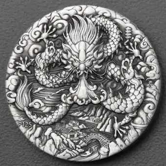 Heißes Angebot Silbermünze 2oz "Drache" 2024 (AF) Lunar III – Year of the Dragon (Australien)