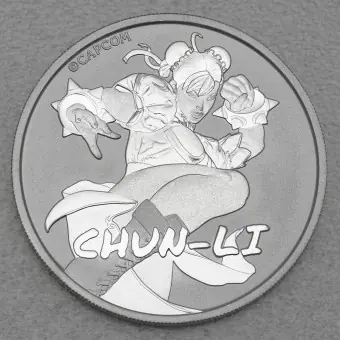 Silbermünze 1oz "Chun Li" 2022 Street Fighter (Tuvalu) Neu