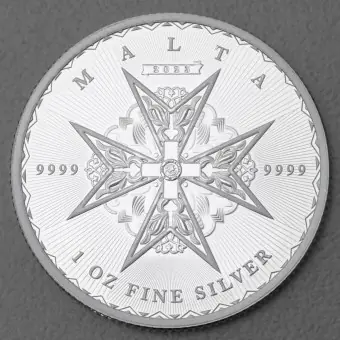 Kracherpreis Silbermünze 1oz "Malteserkreuz" 2023 diff. (Malta)