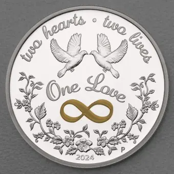 Silbermünze 1oz "One Love" 2024 (PP/koloriert) (Australien) Wochenendangebot