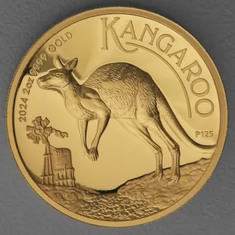 Goldmünze 2oz "Känguru" 2024 (PP/HR) (Australien) Direktkauf