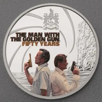 Silbermünze 1oz "Man with the Golden Gun" 2024 (PP/kol) James Bond (Tuvalu) Preisknaller
