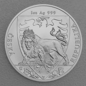 Nur Für Kurze Zeit Silbermünze 1oz "Tschechischer Löwe" 2020 (Niue)