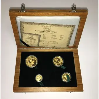 Preisreduziert Goldmünzen "The Kudu" 1999 Natura Set 4-teilig Monarchs of Africa (Südafrika)