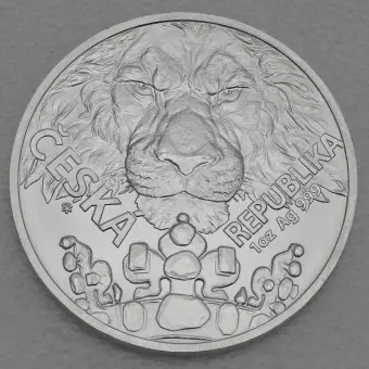 Silbermünze 1oz "Tschechischer Löwe" 2023 (Niue) Solange Der Vorrat Reicht