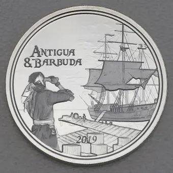 Saisonangebot Silbermünze 1oz "Rum Runner" 2019 Eastern Caribbean 8 (Antigua und Barbuda)