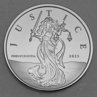 Silbermünze 1oz "Lady Justice" 2023 (Gibraltar) Jetzt Kaufen