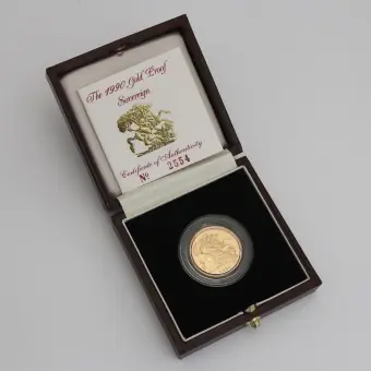 Goldmünze 1 Sovereign "Elizabeth II." 1990 (PP) (Großbritannien) Neu Im Sortiment