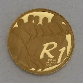 Knallerangebot Goldmünze 1/10oz "Afurika Tshipembe" 2004 (PP) Cultural (Südafrika)