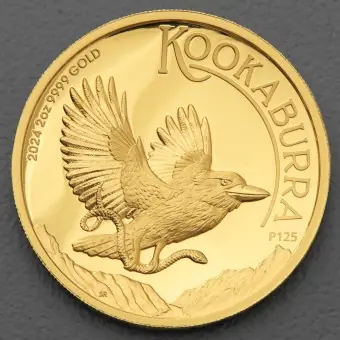 Expressversand Goldmünze 2oz "Kookaburra" 2024 (PP/HR) (Australien)