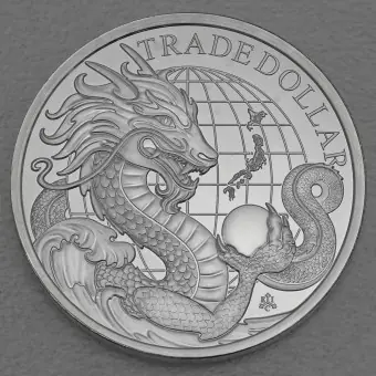 Silbermünze 1oz "Japanese Trade Dollar" 2023 Modern Trade Dollar (St. Helena) Sichere Zahlung