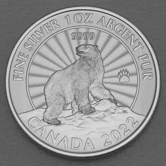 Silbermünze 1oz "Majestic Polarbear" 2022 (Kanada) Günstig