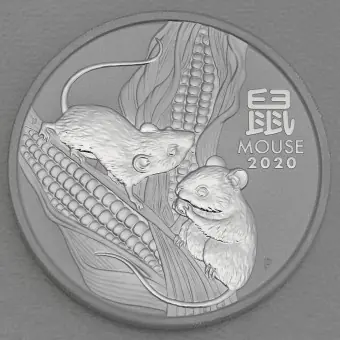 Heute Kaufen Silbermünze 2oz "Maus" 2020 Lunar III – Year of the Mouse (Australien)