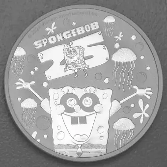Preis Gesenkt Silbermünze 1oz "SpongeBob Schwammkopf" 2024 25th Anniversary (Tuvalu)