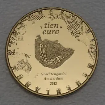 Garantierte Lieferung Goldmünze 10 Euro "Grachtengordel" 2012 (Niederlande)