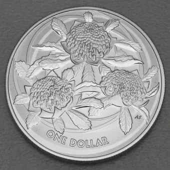 Silbermünze 1oz "Waratah" 2022 Wildflowers of Australia (Australien) Sichere Zahlung