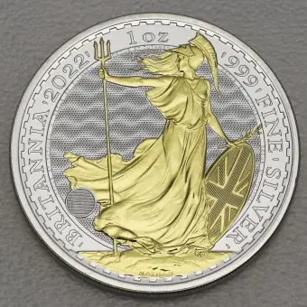 Highlight Silbermünze 1oz "Britannia" 2022 (vergoldet) (Großbritannien)