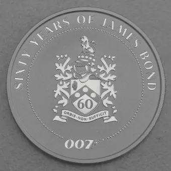 Silbermünze 1oz "James Bond Family Crest" 2022 60 Years of James Bond (Tuvalu) Sonderaktion