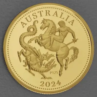 Goldmünze Double Sovereign "125th Anniversary" 2024 (PP) (Australien) Echt
