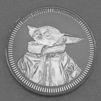Weltweiter Versand Silbermünze 1oz "Baby Yoda" 2023 Star Wars™ (Niue)