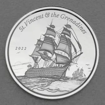 Gratis Versand Silbermünze 1oz "Warship" 2022 Eastern Caribbean 8 (St. Vincent & die Grenadinen)