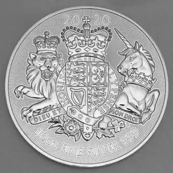 Begrenztes Angebot Silbermünze 10oz "The Royal Arms" 2020 (Großbritannien)