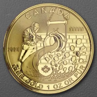 Goldmünze 1oz "From Dore to Refined Gold" 2024 Klondike Gold Rush (Kanada) Kostenfreie Lieferung