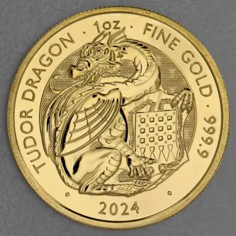 Goldmünze 1oz "Tudor Dragon" 2024 Royal Tudor Beasts (Großbritannien) Limited Edition