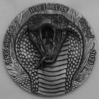 Silbermünze 1kg "Kobra" 2023 Big Five Asia (Elfenbeinküste) Sonderangebot