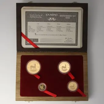 Goldmünzen 4 x "Krügerrand" 1996 (PP) Prestige Set – 4-teilig (Südafrika) Saisonangebot