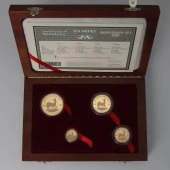 Goldmünzen 4 x "Krügerrand" 2000 (PP) Prestige Set – 4-teilig (Südafrika) Schnäppchen