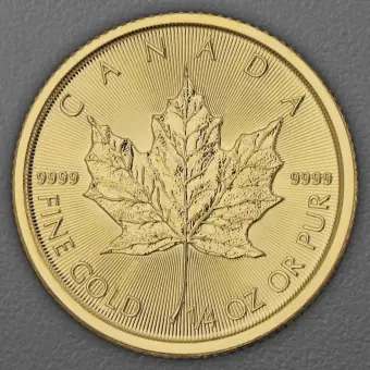 Goldmünze 1/4oz "Maple Leaf" aktueller Jahrgang (Kanada) Heute Kaufen
