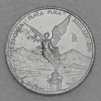 Abverkauf Silbermünze 1/20oz "Libertad" 2002 (Mexiko)
