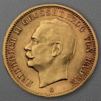 Goldmünze 20 Mark "Friedrich II." 1912-G J.192 (Baden) Knallerangebot