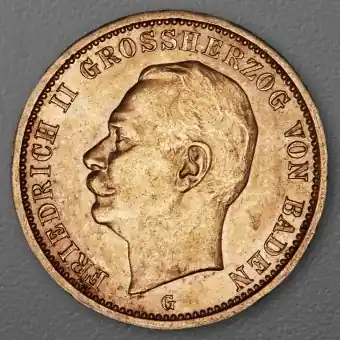 Wochenendangebot Goldmünze 20 Mark "Friedrich II." 1914-G J.192 (Baden)