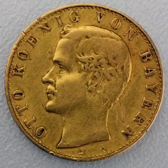 Goldmünze 10 Mark "Otto" 1888-D J.198 (Bayern) Begrenztes Angebot