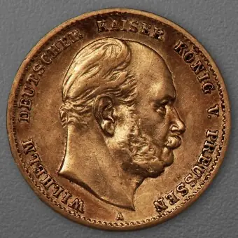Goldmünze 10 Mark "Wilhelm I." 1873-A J.242 (Preußen) Top-Preis