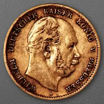 Goldmünze 10 Mark "Wilhelm I." 1875-A J.245 (Preußen) Bestseller