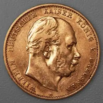 Goldmünze 10 Mark "Wilhelm I." 1877-A J.245 (Preußen) Großhandel