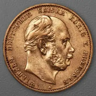 Goldmünze 10 Mark "Wilhelm I." 1879-A J.245 (Preußen) Begrenztes Angebot