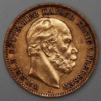 Aktuell Goldmünze 20 Mark "Wilhelm I." 1873-A J.243 (Preußen)