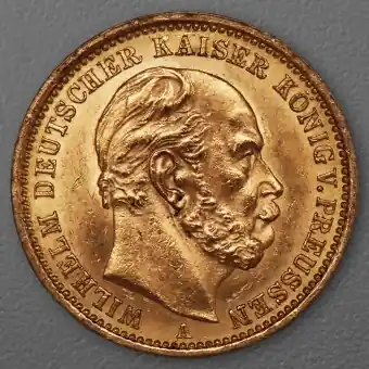 Super-Preis Goldmünze 20 Mark "Wilhelm I." 1875-A J.246 (Preußen)