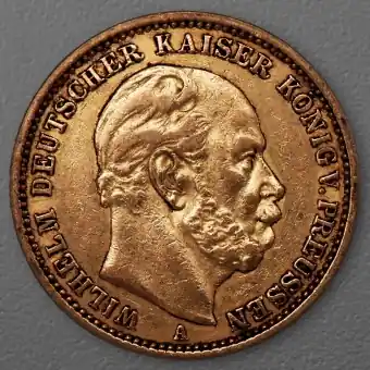 Goldmünze 20 Mark "Wilhelm I." 1878-A J.246 (Preußen) Nur Für Kurze Zeit