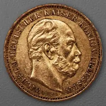Goldmünze 20 Mark "Wilhelm I." 1879-A J.246 (Preußen) Kracherpreis