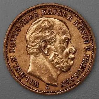Sofort Bestellen Goldmünze 20 Mark "Wilhelm I." 1885-A J.246 (Preußen)