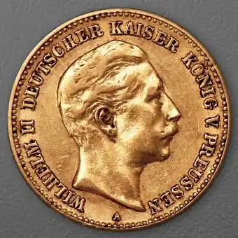 Super-Preis Goldmünze 10 Mark "Wilhelm II." 1900-A J.251 (Preußen)