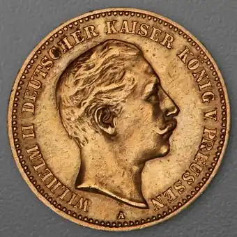 Gratis Versand Goldmünze 10 Mark "Wilhelm II." 1901-A J.251 (Preußen)