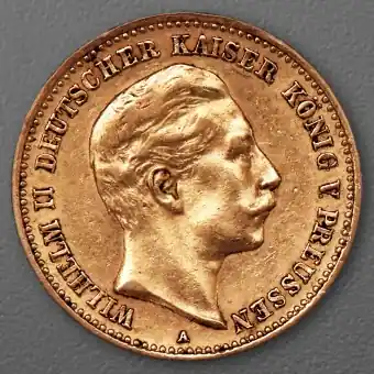 Goldmünze 10 Mark "Wilhelm II." 1904-A J.251 (Preußen) Nur Heute