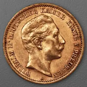 Goldmünze 10 Mark "Wilhelm II." 1907-A J.251 (Preußen) Abverkauf