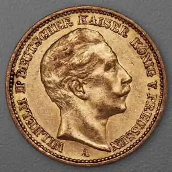 Goldmünze 20 Mark "Wilhelm II." 1890-A J.252 (Preußen) Jetzt Zugreifen